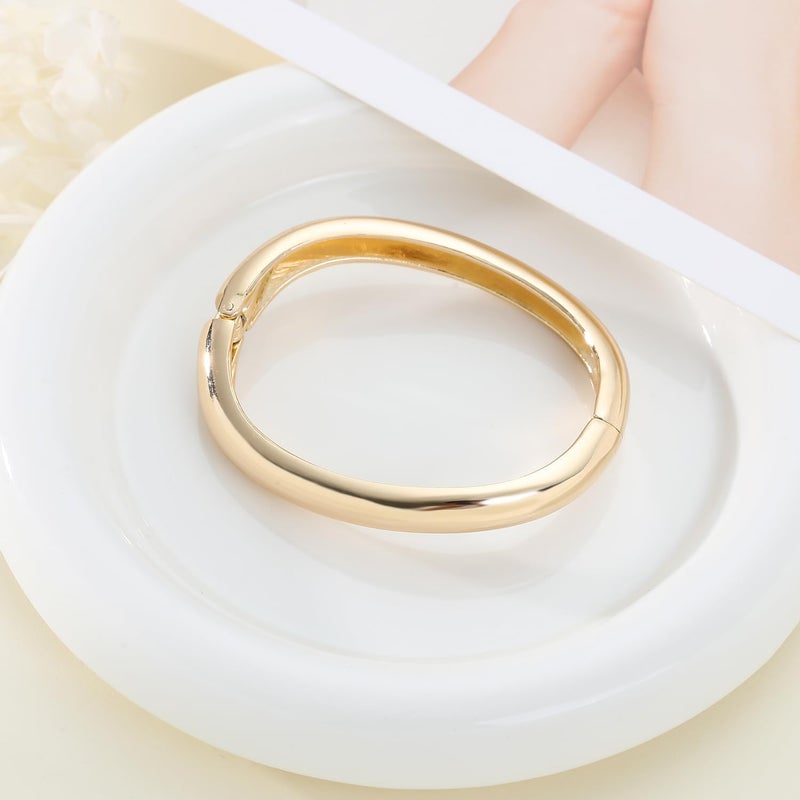 Rainhonor Chunky Gold Bangles Bracelets for Women Gold Cuff Bracelet Set Waterproof Non Tarnish Stack Bracelet for Women Gifts - Image 4